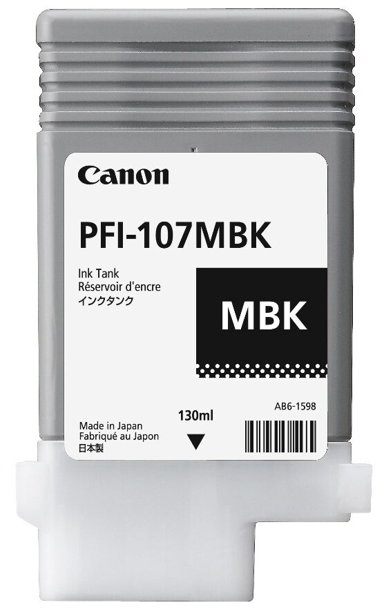 Canon PFI-107MBK 6704B001 Картридж для iPF680 685 770 780 785, Черный матовый, 130ml GJ