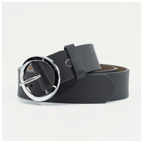 фото Ремень женский, ширина 3,5 см, винт, пряжка металл, цвет серый store-m