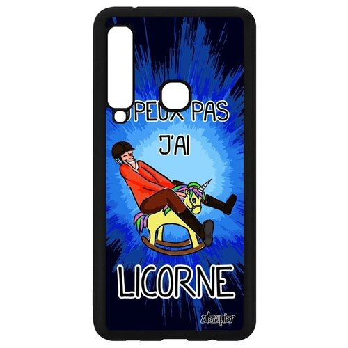 фото Противоударный чехол для мобильного // samsung galaxy a9 2018 // "не могу - у меня единорог!" карикатура сказка, utaupia, синий