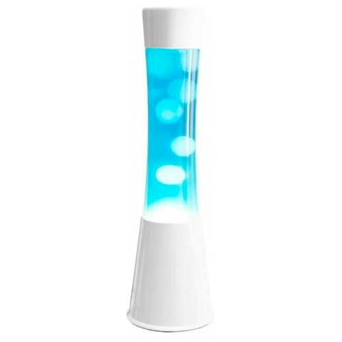 Лава-Лампа Белая/Синяя 39 см (белый корпус)