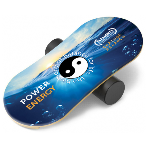 фото Балансировочная доска расцветка elements yin yang - размер цилиндра 45х16 см.