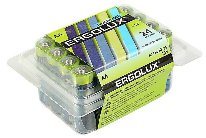 AA Батарейка ERGOLUX Alkaline LR6-BL4, 4 шт. 2800мAч - фото №6