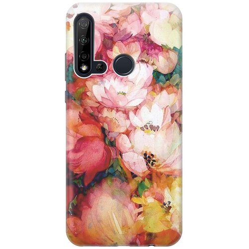 фото Gosso ультратонкий силиконовый чехол-накладка для huawei nova 5i / p20 lite (2019) с принтом "яркие цветы"