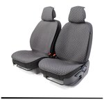 Чехлы-накидки CarPerformance, на передние сиденья, fiberflax (лен), 2 шт, серый AUTOPROFI (CUS-1052 GY/GY) - изображение