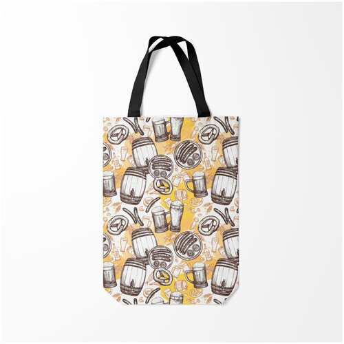 фото Сумка-шоппер / 31х42 см / популярные иллюстрации / пиво водочные beer burnettie