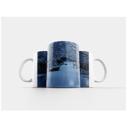 фото Кружка "снег, деревня, зима" 320 мл lotsprints