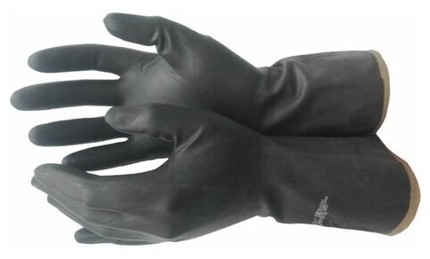 Перчатки резиновые технические кислотощелочестойкие КЩС Тип-2, азри, размер 8, М (средний), К20Щ20 (цена за 1 ед. товара)