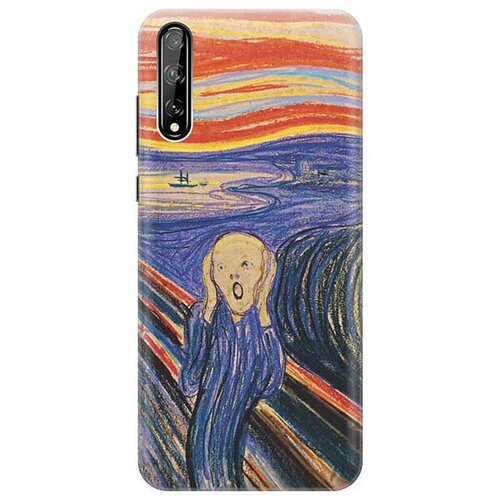 фото Ультратонкий силиконовый чехол-накладка для huawei y8p / honor 30i с принтом "крик" gosso