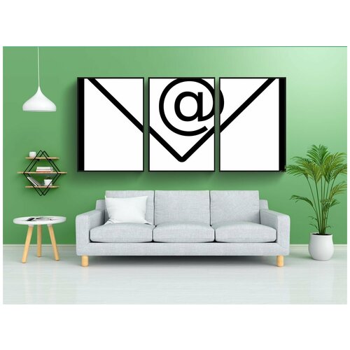 фото Набор модулных постеров для интерьера "электронное письмо, адрес, икона" 60x90 см. в тубусе, без рамки lotsprints