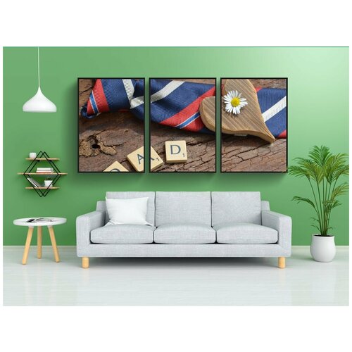 фото Набор модулных постеров для интерьера "день отца, любовь, спасибо" 60x90 см. в тубусе, без рамки lotsprints