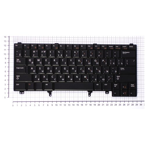 Клавиатура для ноутбука Dell Latitude E6220 E6320 E6420 черная без трекпойнта без подсветки
