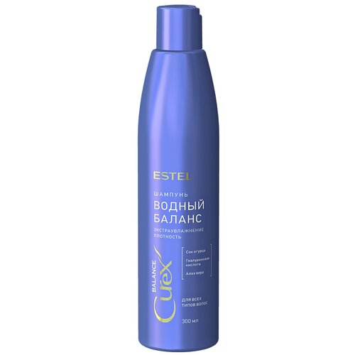 ESTEL шампунь Curex Balance Водный баланс, 300 мл шампунь для сухих волос valori professional aqua balance увлажнение и защита 250мл