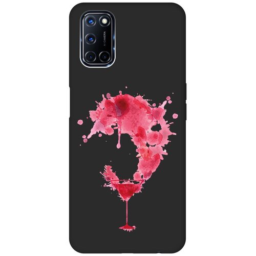 Матовый чехол Cocktail Splash для Oppo A52 / A72 / Оппо А52 / А72 с 3D эффектом черный силиконовый чехол с принтом magic paint для oppo a52 a72 оппо а52 а72