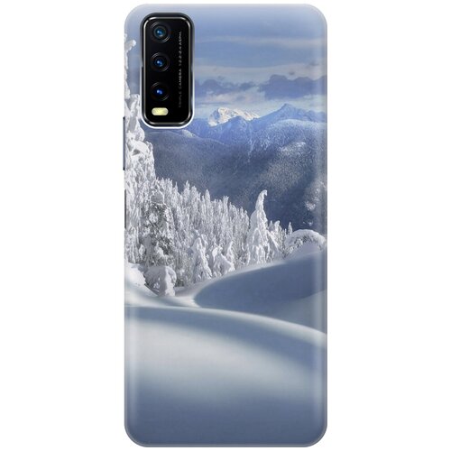 фото Силиконовый чехол на vivo y20 / виво у20 с принтом "заснеженный лес и горы gosso
