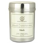 Краска Черная для волос травяная Кхади (Herbal Hair Colour Black Khadi) 150 г - изображение