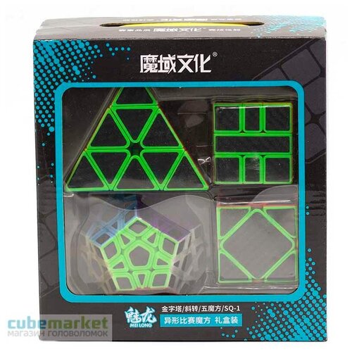 Головоломки MoYu MeiLong WCA Set Carbon moyu 2x2x2 megaminxeds wca magic cube stickerless 2x2 speed cube educational 12 sides moyu meilong cubes kids puzzle toys
