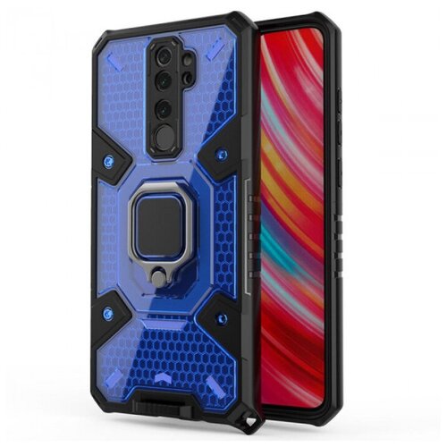 Honeycomb Armor Противоударный чехол с защитой камеры и кольцом для Xiaomi Redmi Note 8 Pro