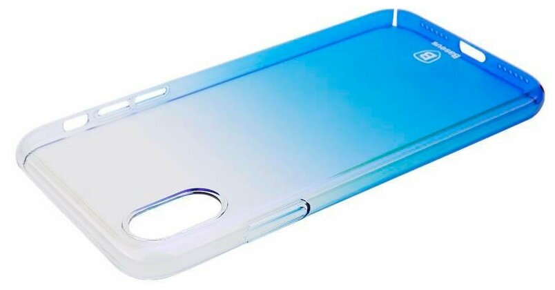 Чехол для iPhone X Baseus Glaze - Синий/Белый (WIAPIPHX-GC03)