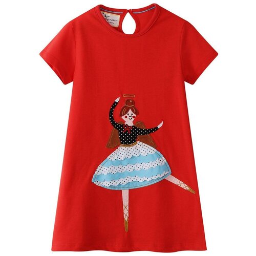 фото Платье jumping meters, размер 122-128, розовый