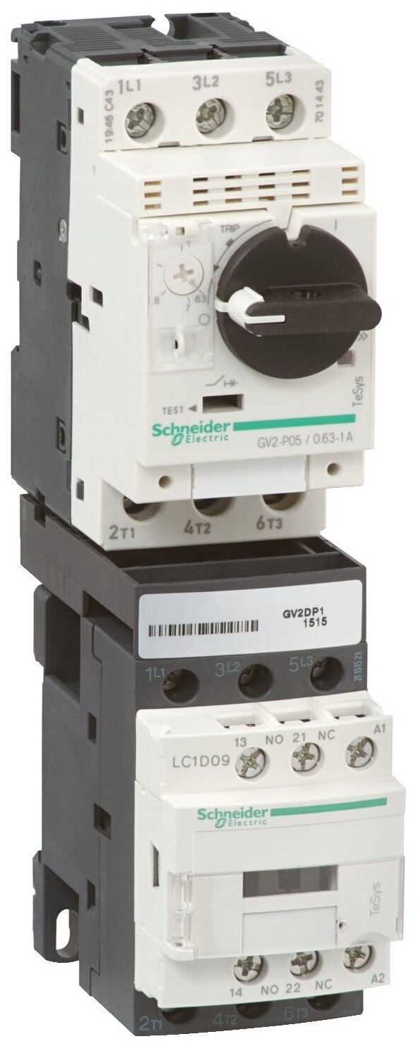 Комбинированный пускатель тип 2 24А 24В GV2DP132BD Schneider Electric