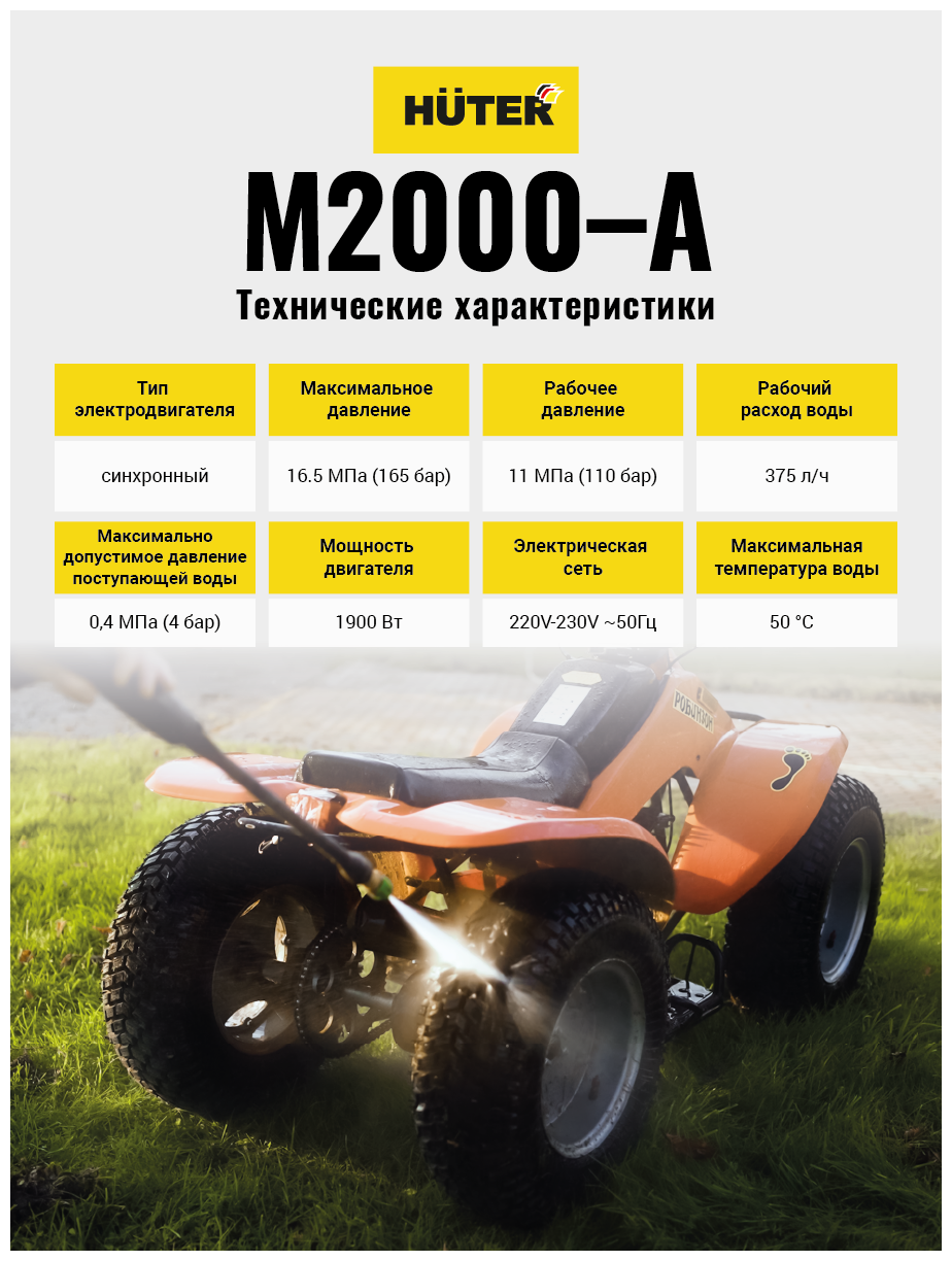 Мойка Huter M2000-A - фотография № 10