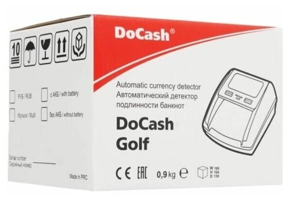 Детектор банкнот DoCash Golf автоматический рубли АКБ - фото №7