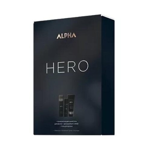 фото Estel professional набор alpha homme hero (шампунь 250, гель для душа 250, спрей-дезодорант 100)