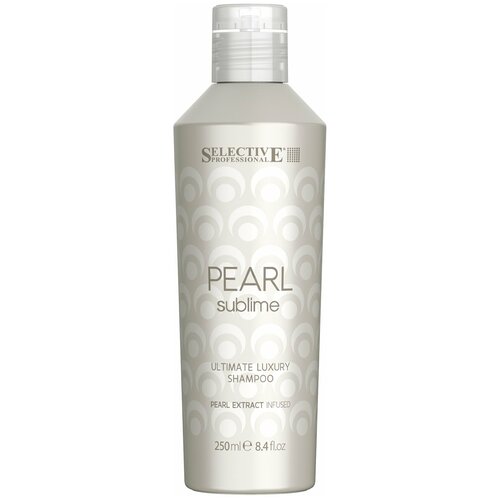 Шампунь с экстрактом жемчуга для придания блеска Ultimate luxury shampoo, 250мл Линия PEARL SUBLIME Selective Professional.