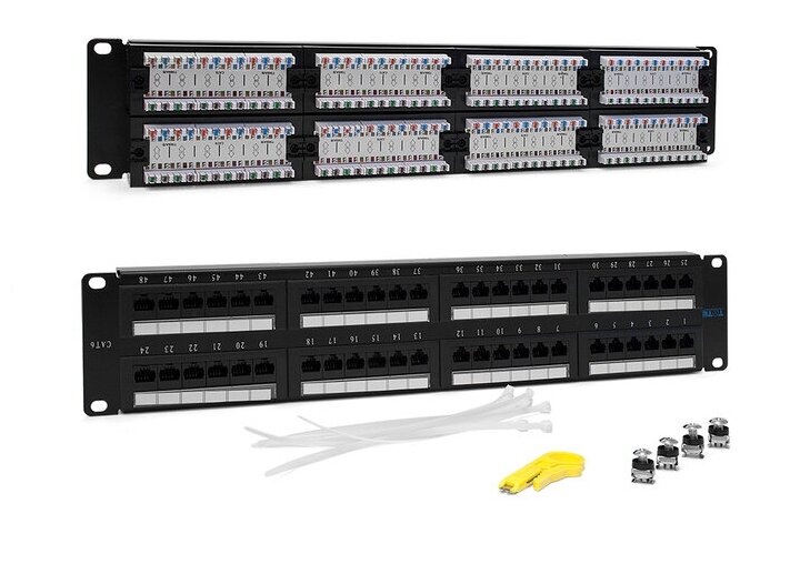 Патч-панель 19", 48 портов RJ-45, категория 6, UTP, 2U, TWT - фото №2