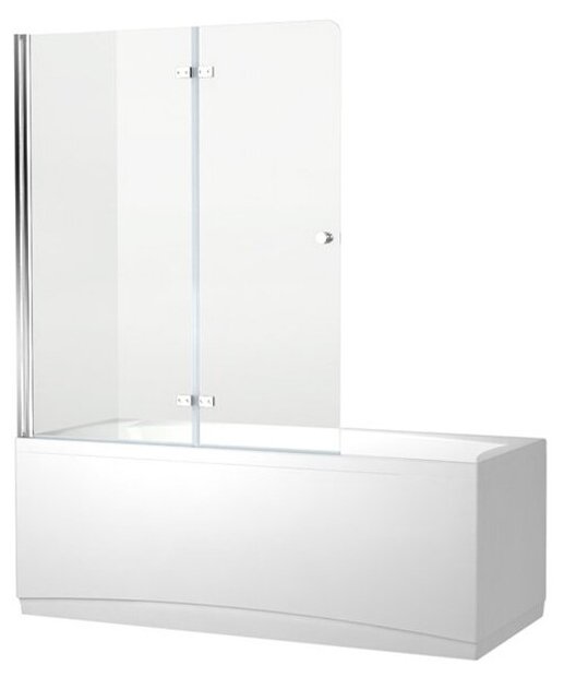 Шторка на ванну Aquanet Beta 4 NF6222 Hinge 122 00196053 профиль Хром стекло прозрачное