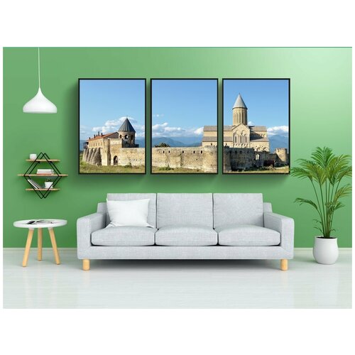 фото Набор модулных постеров для интерьера "кавказ, грузия, монастырь алаверди" 60x90 см. в тубусе, без рамки lotsprints