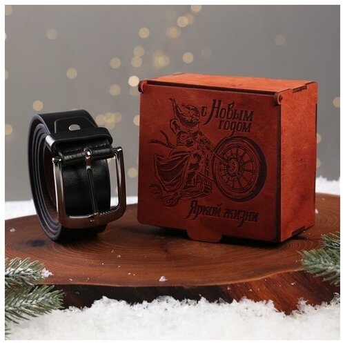 фото Мужской ремень в деревянном ящике «яркой жизни!» сима-ленд