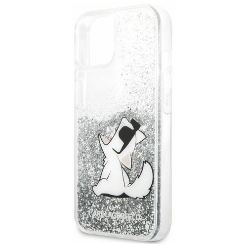 фото Lagerfeld для iphone 13 чехол liquid glitter choupette fun hard silver karl lagerfeld