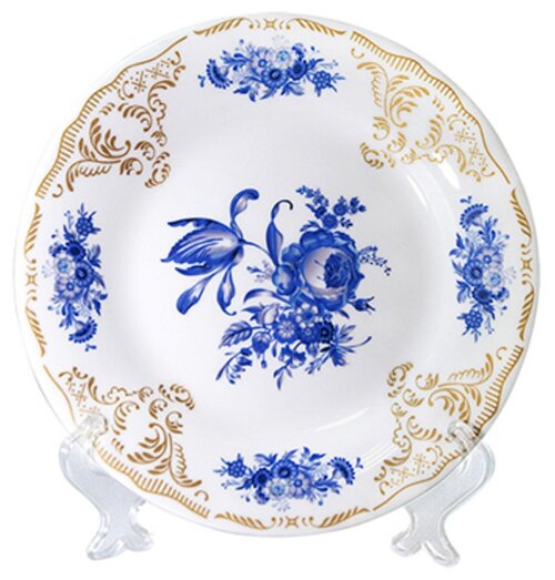Chinbull тарелка десертная Синие розы 18 см белый/синий 18 см 1