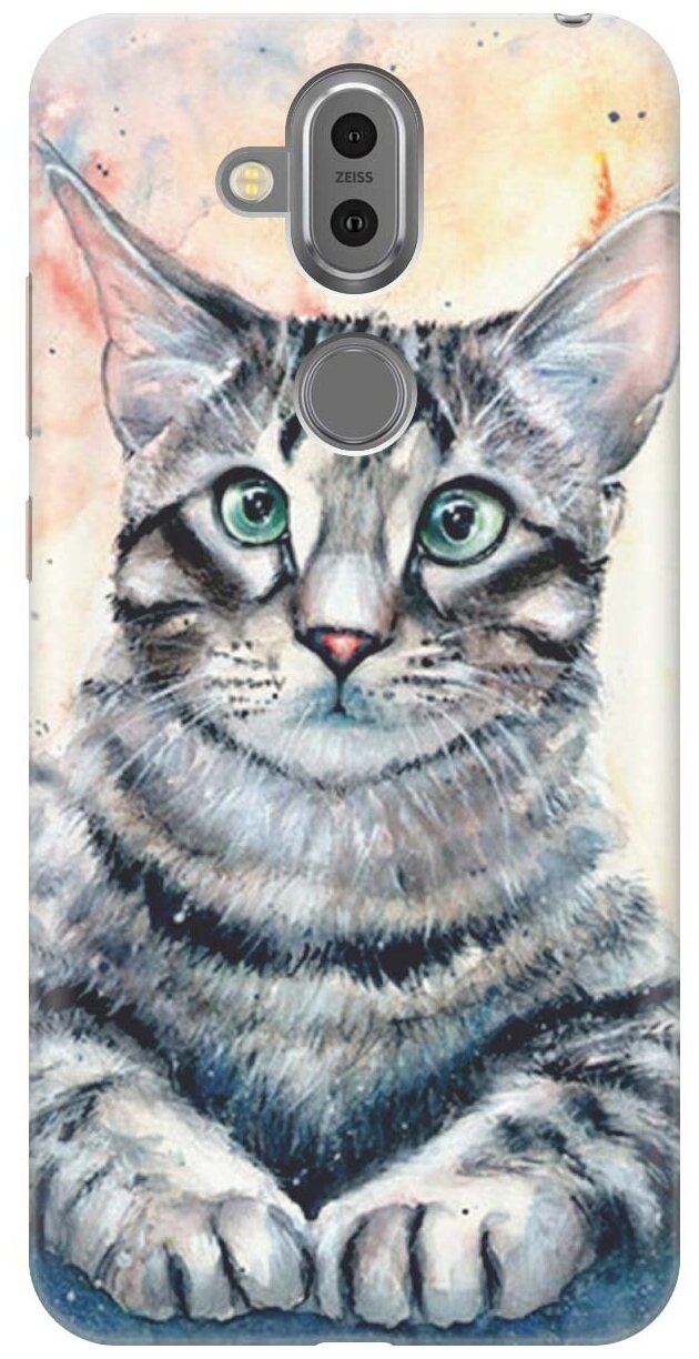 RE: PA Накладка Transparent для Nokia 8.1 с принтом "Ушастый котик"