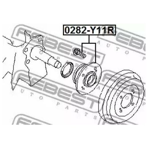 фото Febest 0282y11r ступица колеса с интегрированным подшипником