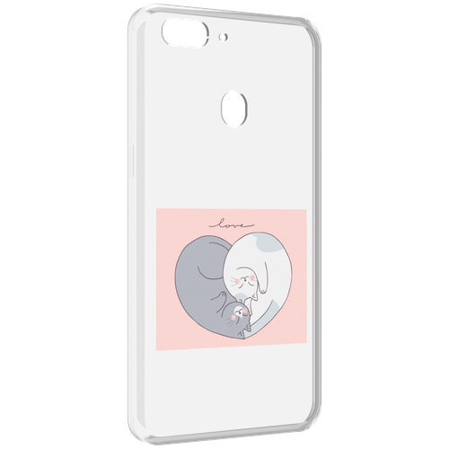 Чехол MyPads котики-в-форме-сердца для Oppo Realme 2 задняя-панель-накладка-бампер