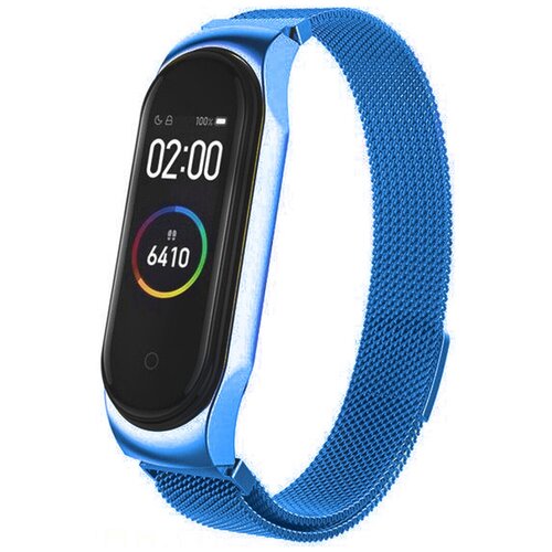 Миланский стальной ремешок для Xiaomi Mi Band 5 / Миланская петля (Milanese Loop), Синий