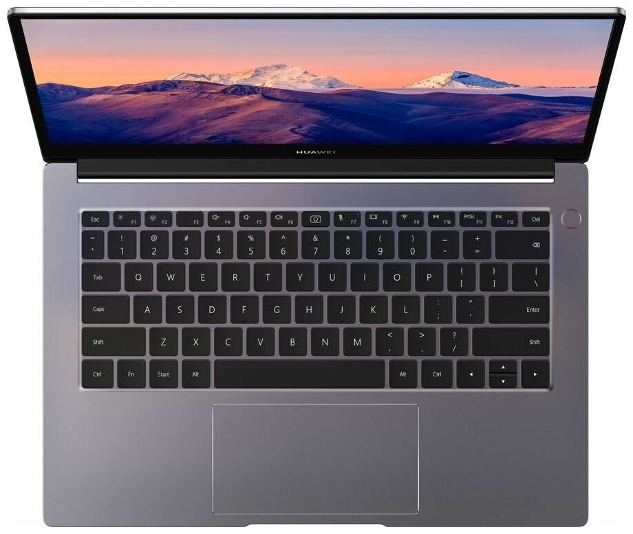 Ноутбук Huawei MateBook B3-410 Core i5 10210U 8Gb SSD512Gb Intel UHD Graphics 14 IPS FHD 1920x1080 Windows 10 Professional grey WiFi BT Cam
