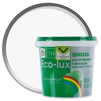 Краска эмаль универсальная акриловая Eco-Lux Эко-Люкс вд-ак 113 для интерьеров и фасадов 0.9л база А без запаха