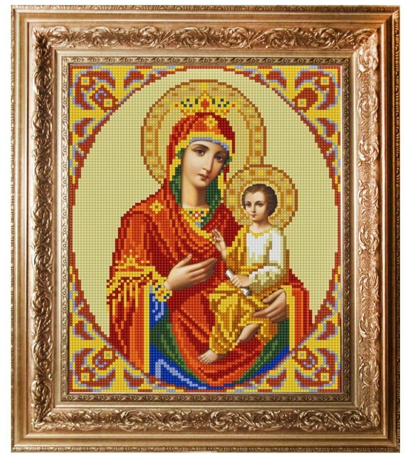 Рисунок на ткани Конёк (бисер), Богородица Скоропослушница, 20*25 см (9213)