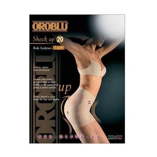 Летние корректирующие пуш ап колготки Oroblu SHOCK UP LIGHT 20