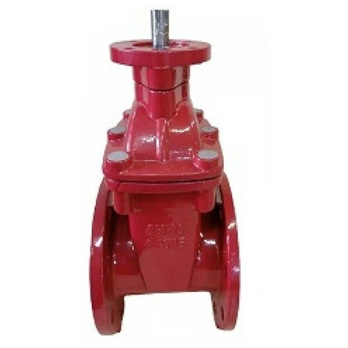 Задвижка с обрезиненным клином под электропривод ABRA DN200 A40-16-BS200 / ISO 5210 красная