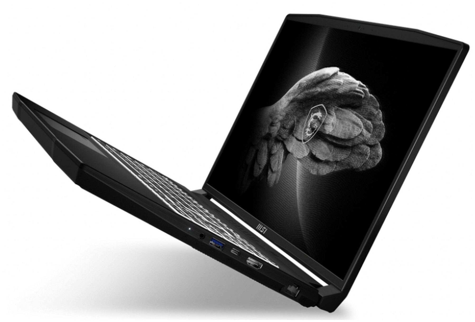 MSI Ноутбук MSI Creator M16 A12UC-200RU Core i7 12700H 16Gb SSD512Gb NVIDIA GeForce RTX 3050 4Gb 16 IPS QHD 2560x1600 Windows 11 Home black WiFi BT Cam 9S7-158432-200