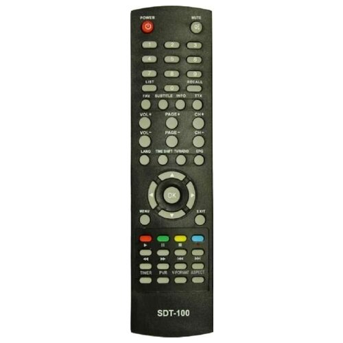 Пульт SDT-100 DVB-T2 для эфирных ресиверов SUPRA пульт к supra sdt 93 dvb t2 telant 91 82 83 84