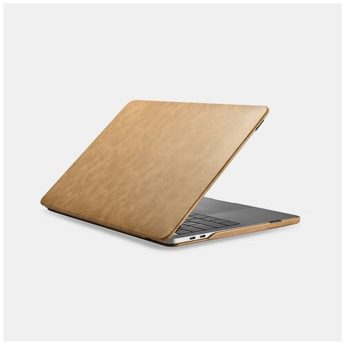 фото Чехол-накладка для macbook pro 13 2016-2020 из эко кожи, brown icarer