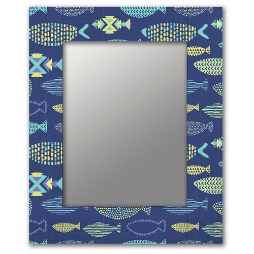 фото Настенное зеркало синие рыбки 75х140 см дом корлеоне