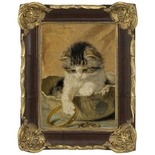 фото Картина в раме, масло 19x3x24см, glasar