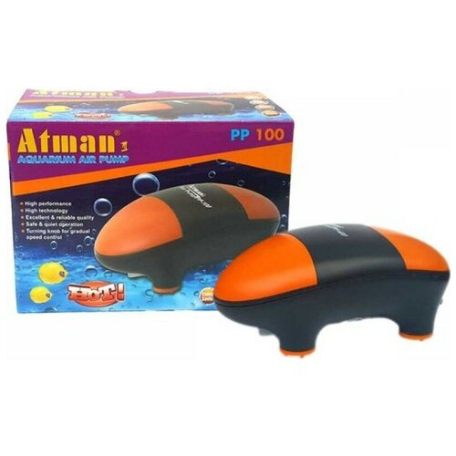 Компрессор Atman PP-100 супер тихий для аквариумов до 100 литров 100 лч нерегулируемый 65500₽
