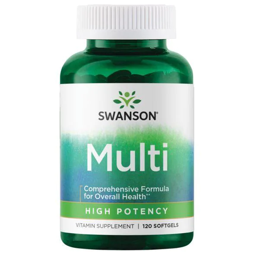 Swanson Multi High Potency (высокоэффективный комплекс плюс поддержка иммунитета - с железом) 120 гелевых капсул